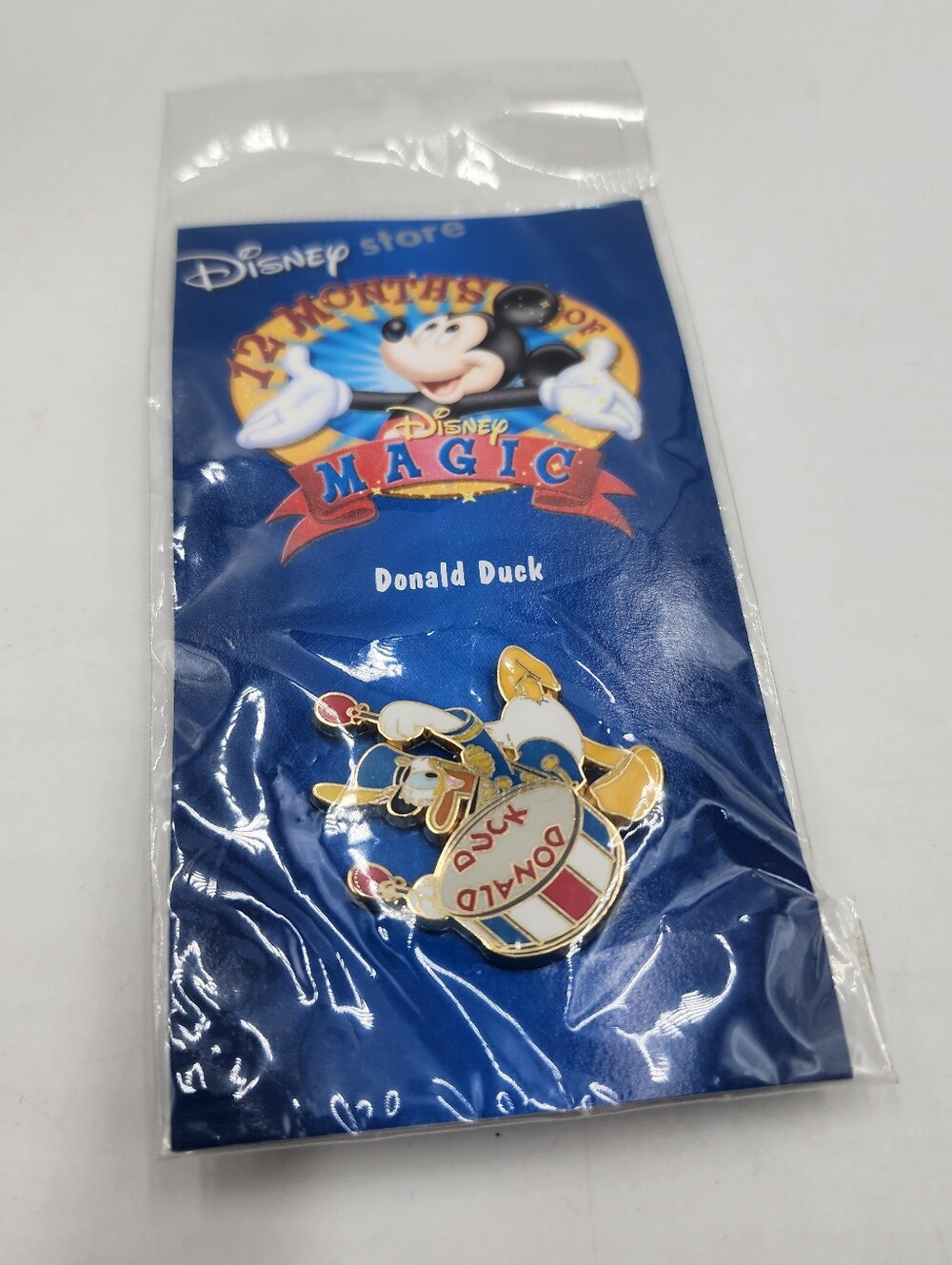 Disney Store 12 Months of Disney Magic Donald Duck w/ Drum 1" Enamel Pin New